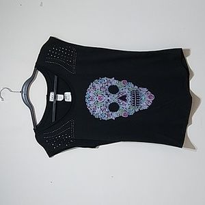 LoLo Skull Print Sleeveless Top